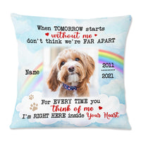 Personalized Dog Memo Photo Inside Your Heart Pillow DB24 26O57 thumb 1