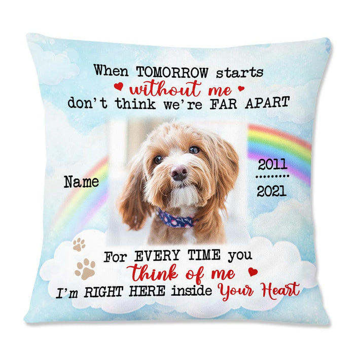 Personalized Dog Memo Photo Inside Your Heart Pillow DB24 26O57 1