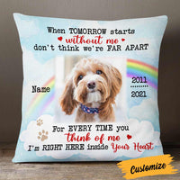 Personalized Dog Memo Photo Inside Your Heart Pillow DB24 26O57 thumb 1