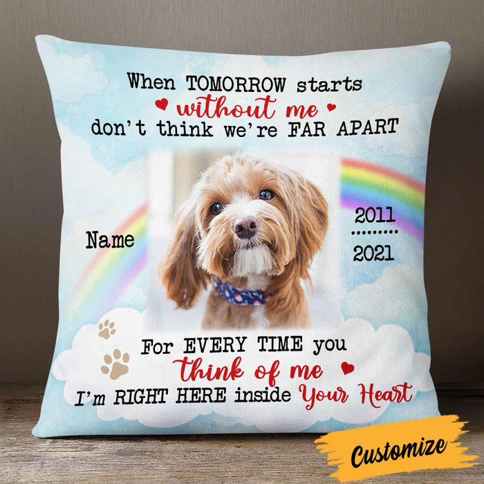 Personalized Dog Memo Photo Inside Your Heart Pillow DB24 26O57 1