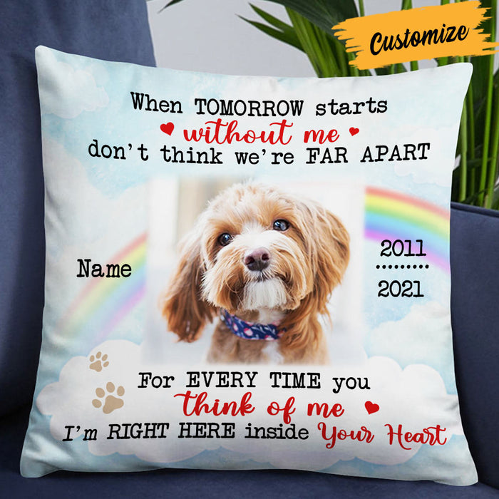 Personalized Dog Memo Photo Inside Your Heart Pillow DB24 26O57 1