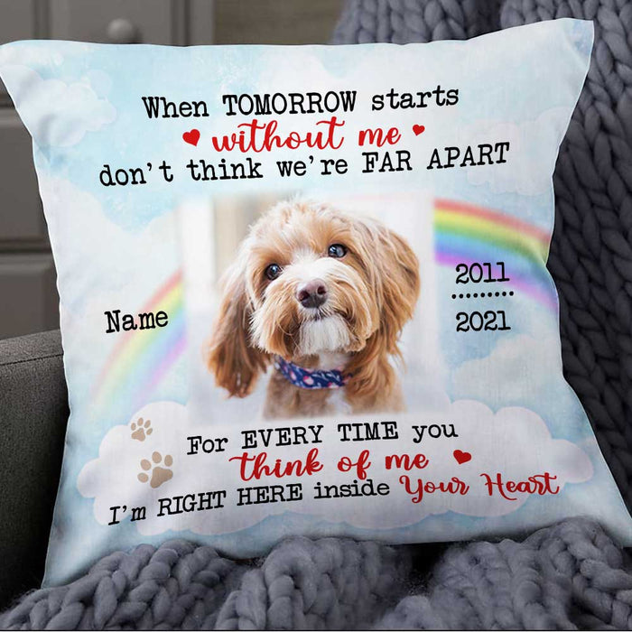 Personalized Dog Memo Photo Inside Your Heart Pillow DB24 26O57 1