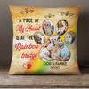 Personalized Dog Memo Photo Rainbow Bridge Pillow DB23 95O23 1