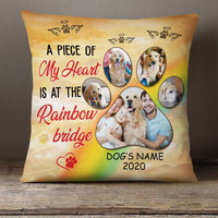 Personalized Dog Memo Photo Rainbow Bridge Pillow DB23 95O23 thumb 1