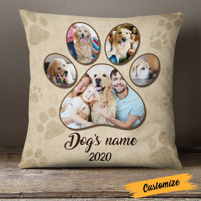Personalized Dog Memo Photo Paw Pillow DB24 95O23 1
