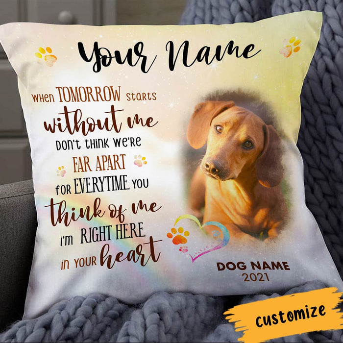 Personalized Dog Memo Photo In Your Heart Pillow DB25 95O66 1
