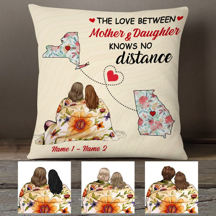 Personalized Family Long Distance Mom Grandma Pillow DB44 26O53 1