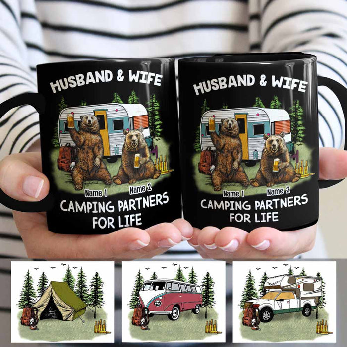 Personalized Husband Wife Couple Camping Partners Mug OB302 81O58 1