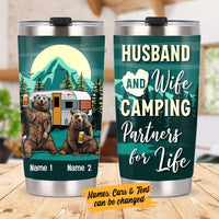 Personalized Husband Wife Couple Camping Partners Steel Tumbler OB302 81O58 thumb 1