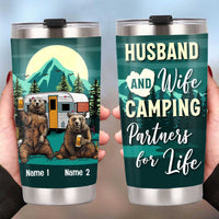 Personalized Husband Wife Couple Camping Partners Steel Tumbler OB302 81O58 thumb 1