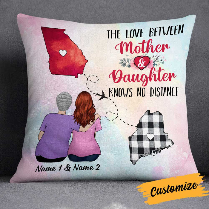 Personalized Family Long Distance Mom Grandma Pillow DB45 26O34 1