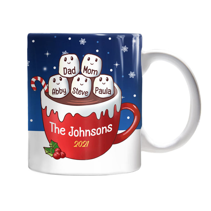 Personalized Christmas Family Cocoa Marshmallows Mug NB201 81O32 1