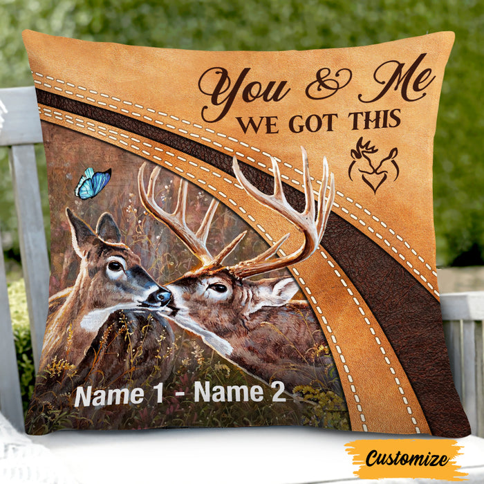 Personalized Deer Hunting Couple We Got This Pillow DB34 95O47 1