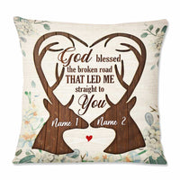 Personalized Deer Hunting Couple Pillow DB35 23O57 thumb 1