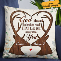 Personalized Deer Hunting Couple Pillow DB35 23O57 thumb 1