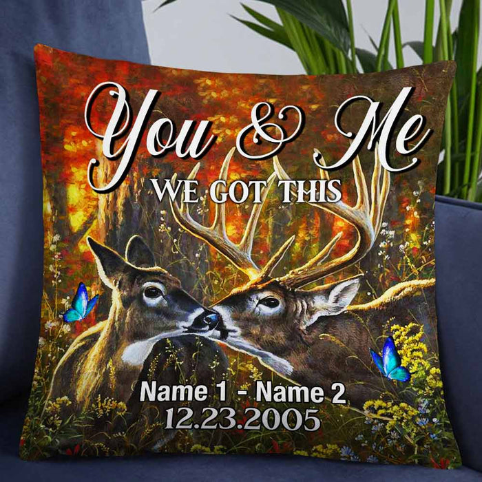 Personalized Deer Hunting Couple We Got This Pillow DB43 30O57 1
