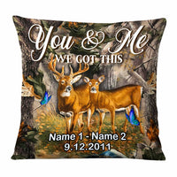 Personalized Deer Hunting Couple Pillow DB34 87O58 thumb 1