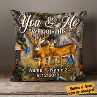 Personalized Deer Hunting Couple Pillow DB34 87O58 thumb 1