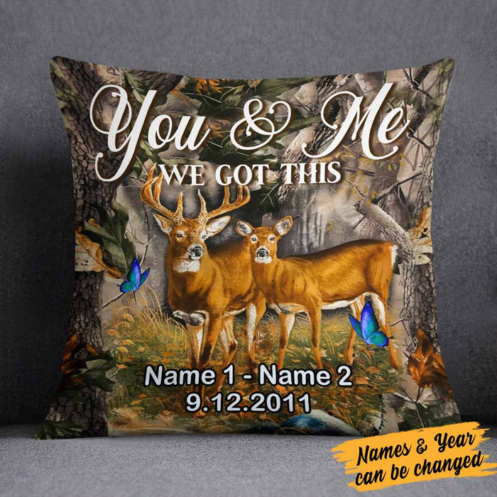 Personalized Deer Hunting Couple Pillow DB34 87O58 1
