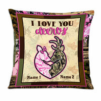 Personalized Deer Hunting Couple Pillow DB35 87O47 thumb 1