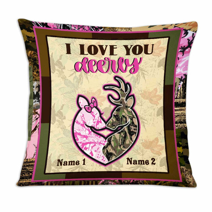 Personalized Deer Hunting Couple Pillow DB35 87O47 1