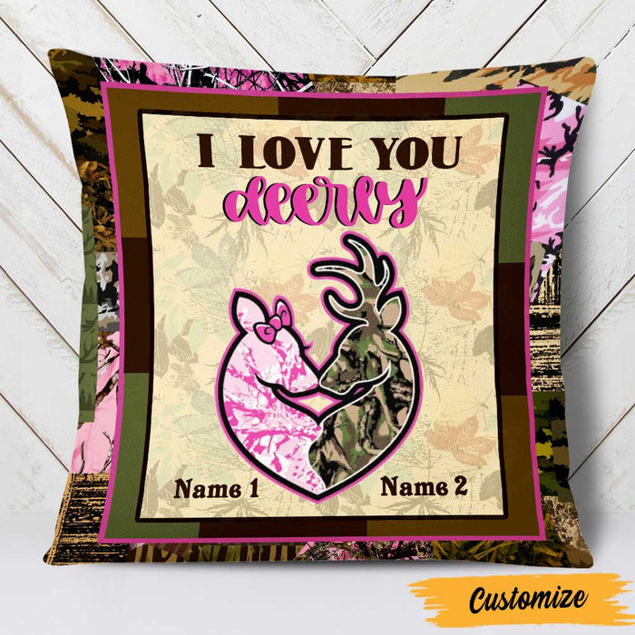 Personalized Deer Hunting Couple Pillow DB35 87O47 1