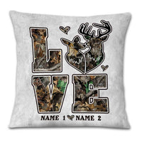 Personalized Deer Hunting Couple Love Pillow DB36 23O23 thumb 1