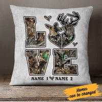 Personalized Deer Hunting Couple Love Pillow DB36 23O23 thumb 1