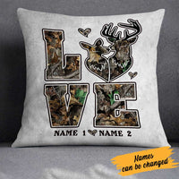 Personalized Deer Hunting Couple Love Pillow DB36 23O23 thumb 1