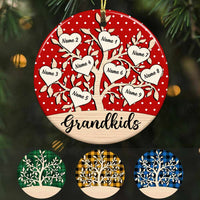 Personalized Christmas Grandkid Grandson Granddaughter  Grandma Circle Ornament NB53 23O57 thumb 1