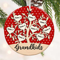 Personalized Christmas Grandkid Grandson Granddaughter  Grandma Circle Ornament NB53 23O57 thumb 1