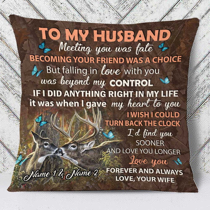 Personalized Deer Hunting Couple Pillow DB33 30O34 1