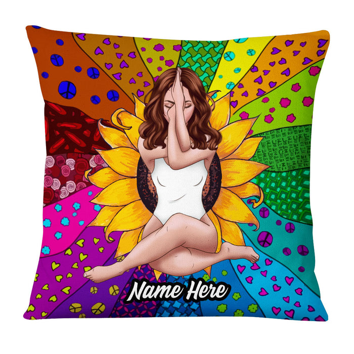 Personalized Hippie Girl Pillow DB48 95O53 1