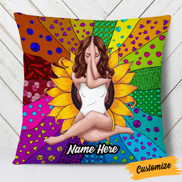 Personalized Hippie Girl Pillow DB48 95O53 1