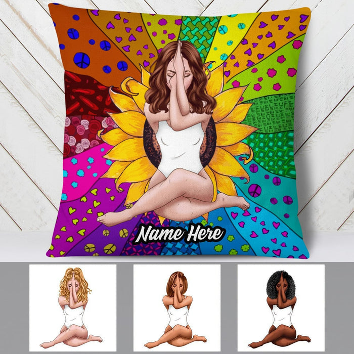 Personalized Hippie Girl Pillow DB48 95O53 1