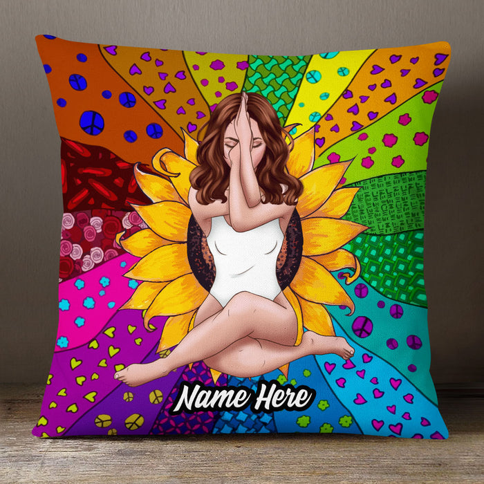 Personalized Hippie Girl Pillow DB48 95O53 1
