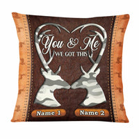 Personalized Deer Hunting Couple Pillow DB34 26O47 thumb 1