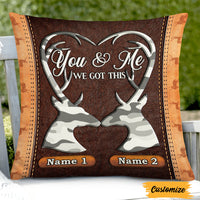 Personalized Deer Hunting Couple Pillow DB34 26O47 thumb 1