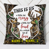 Personalized Deer Hunting Couple Pillow DB41 95O53 1