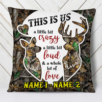 Personalized Deer Hunting Couple Pillow DB41 95O53 thumb 1