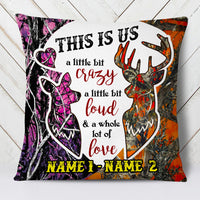Personalized Deer Hunting Couple Pillow DB41 95O53 thumb 1