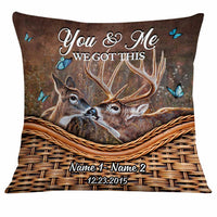 Personalized Deer Hunting Couple Pillow DB41 30O34 thumb 1