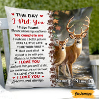 Personalized Deer Hunting Couple Pillow DB42 81O47 thumb 1