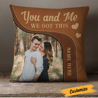 Personalized Deer Hunting Couple Photo Pillow DB43 81O23 thumb 1