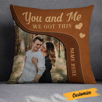 Personalized Deer Hunting Couple Photo Pillow DB43 81O23 thumb 1