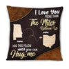 Personalized Family Long Distance Map State Pillow DB44 81O66 1