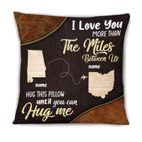 Personalized Family Long Distance Map State Pillow DB44 81O66 thumb 1