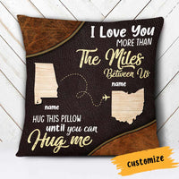 Personalized Family Long Distance Map State Pillow DB44 81O66 thumb 1