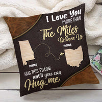 Personalized Family Long Distance Map State Pillow DB44 81O66 thumb 1