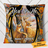 Personalized Deer Hunting Couple Pillow DB42 95O57 1